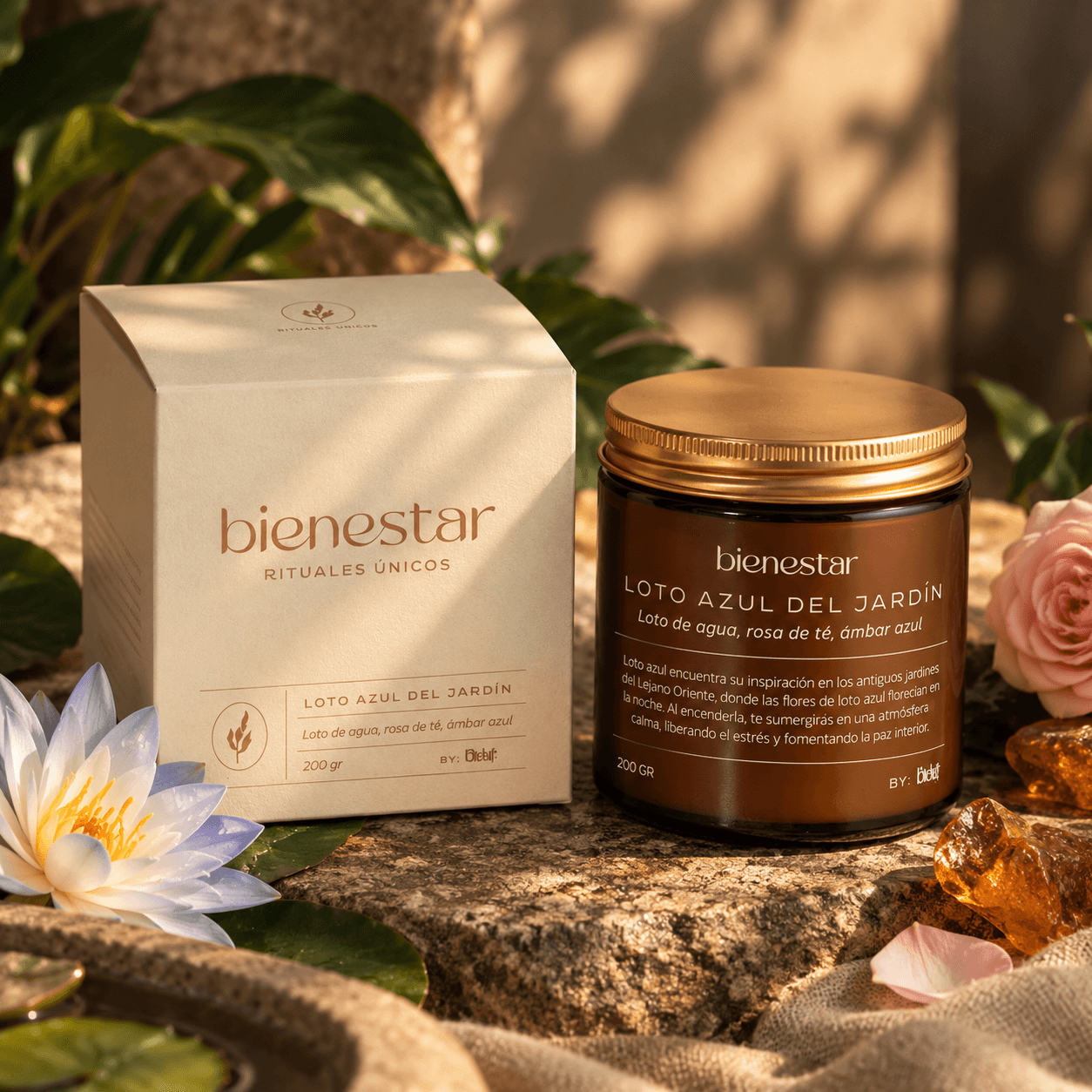 Vela Aromática · 90 gr Loto Azul del Jardín